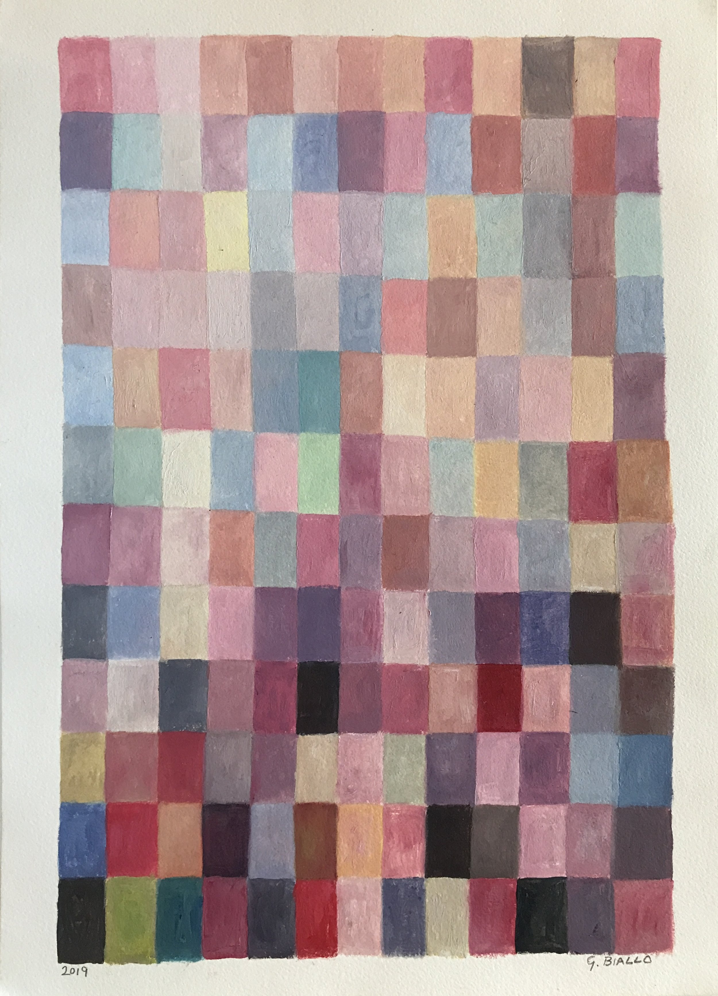 Giovanna Biallo, Rose  Paintings, Oil wash on Paper