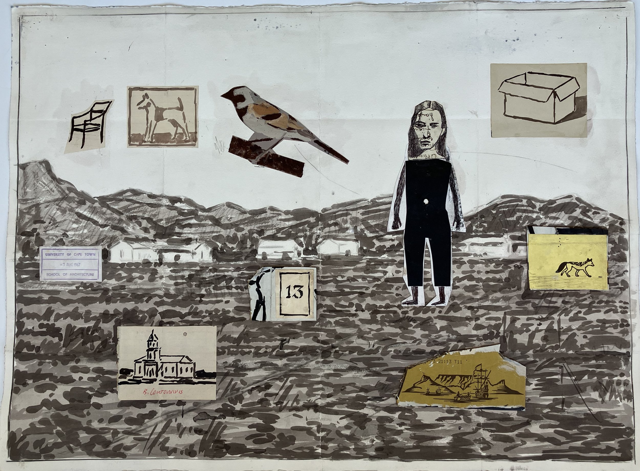 Ben Coutouvidis, Landscape with Bird, (medium)