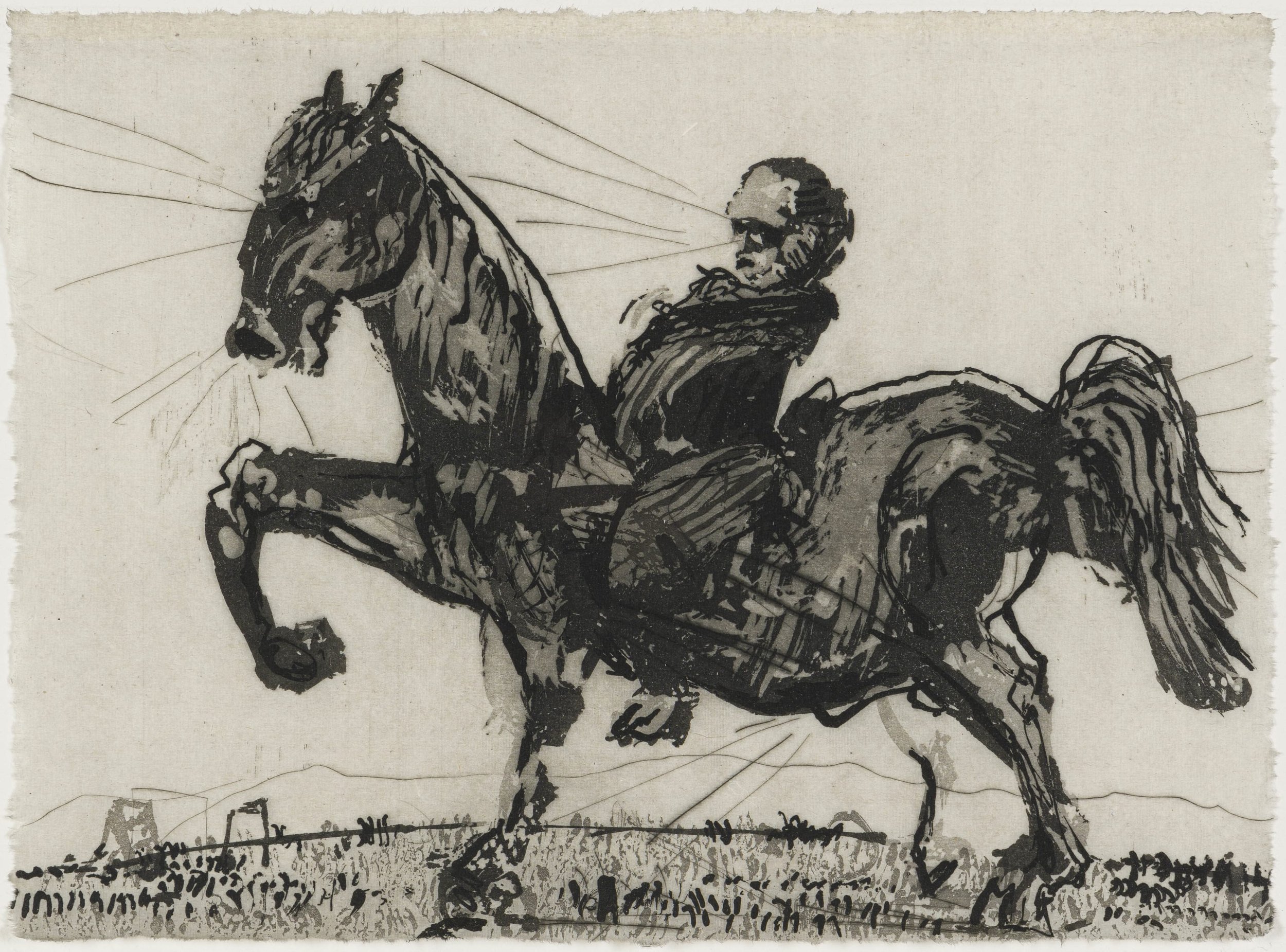 william-kentridge-the-rider-Sugarlift aquatint and Drypoint