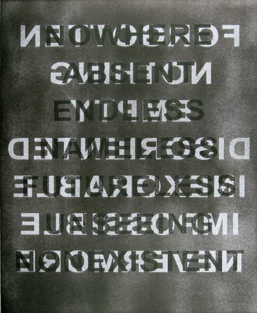 Willem Boshoff, Lost In Dark I,,  & Relief Print