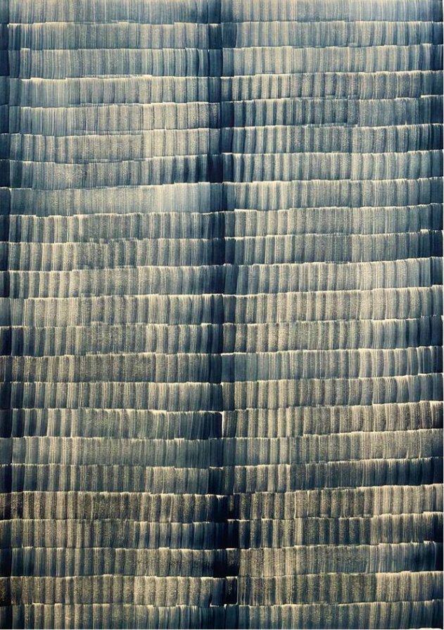 Cathy Abraham - Blue Depths II - Oil on Fabriano Paper
