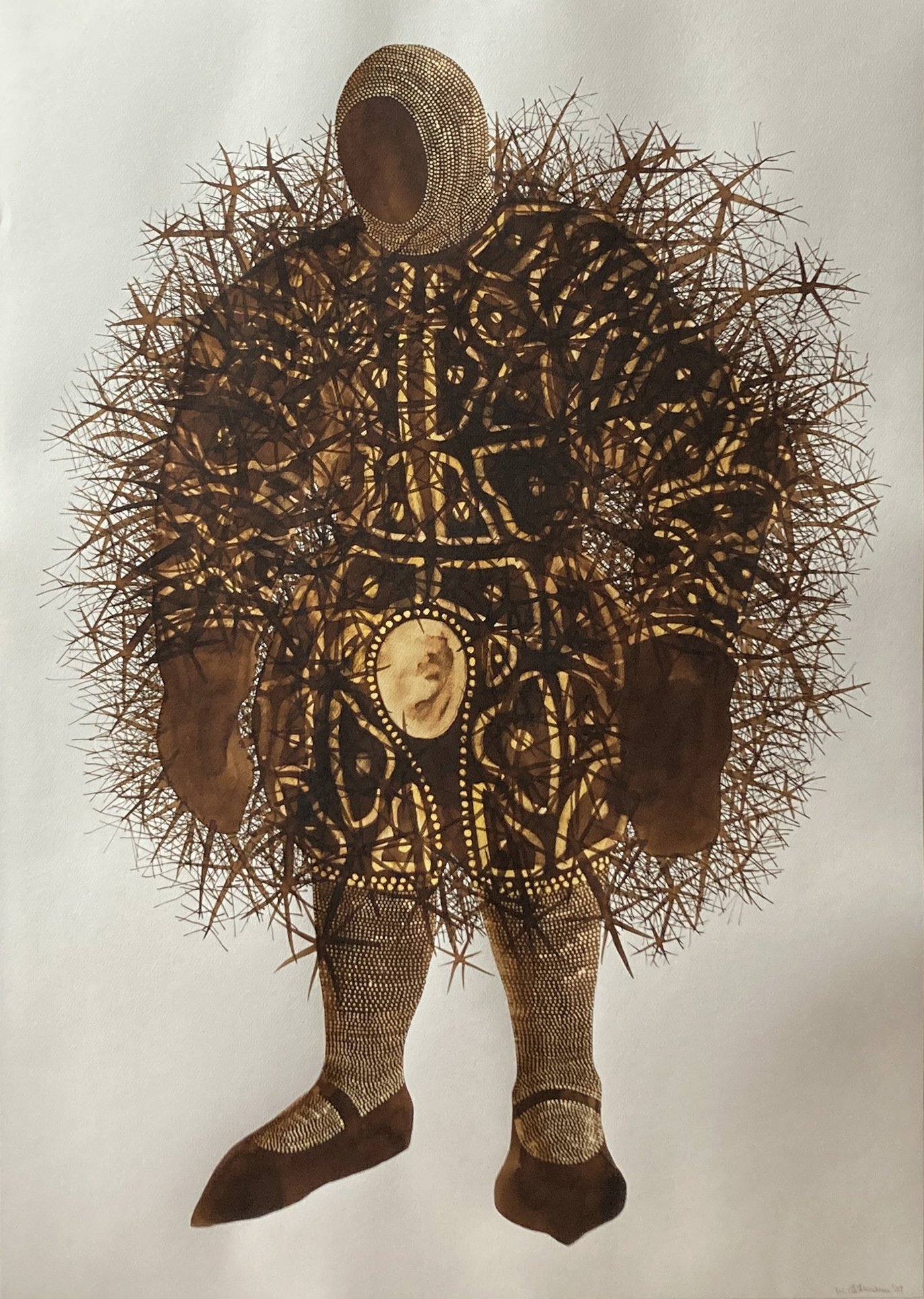 Walter Oltmann, Bristle Suite IV, Ink & Bleach
