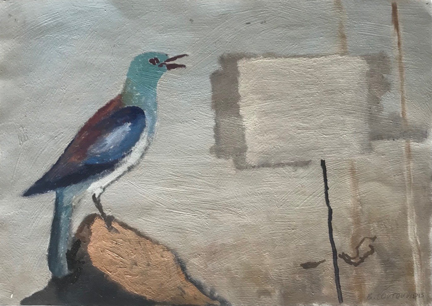 Ben Coutouvidis, Bird, Oil on paper