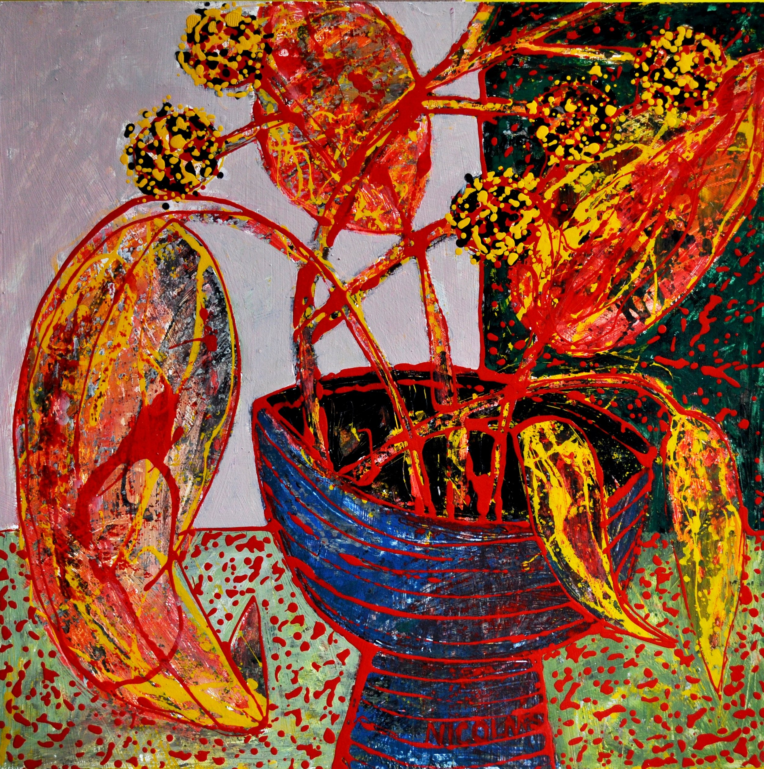 Nicolaas Maritz - Autumn Colours in a Blue Vase 2018