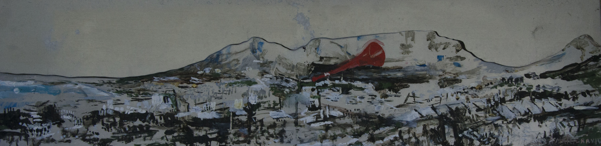 Arlene Amaler-Raviv   vuvuzela oil on aluminum 2009