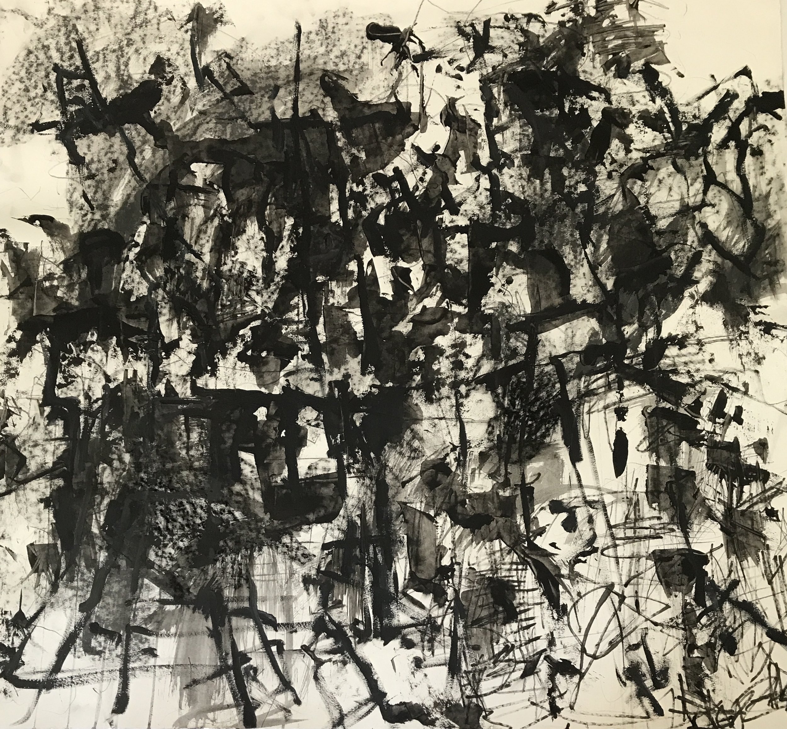 Gwen Van Embden, Chairs, Oil on Paper