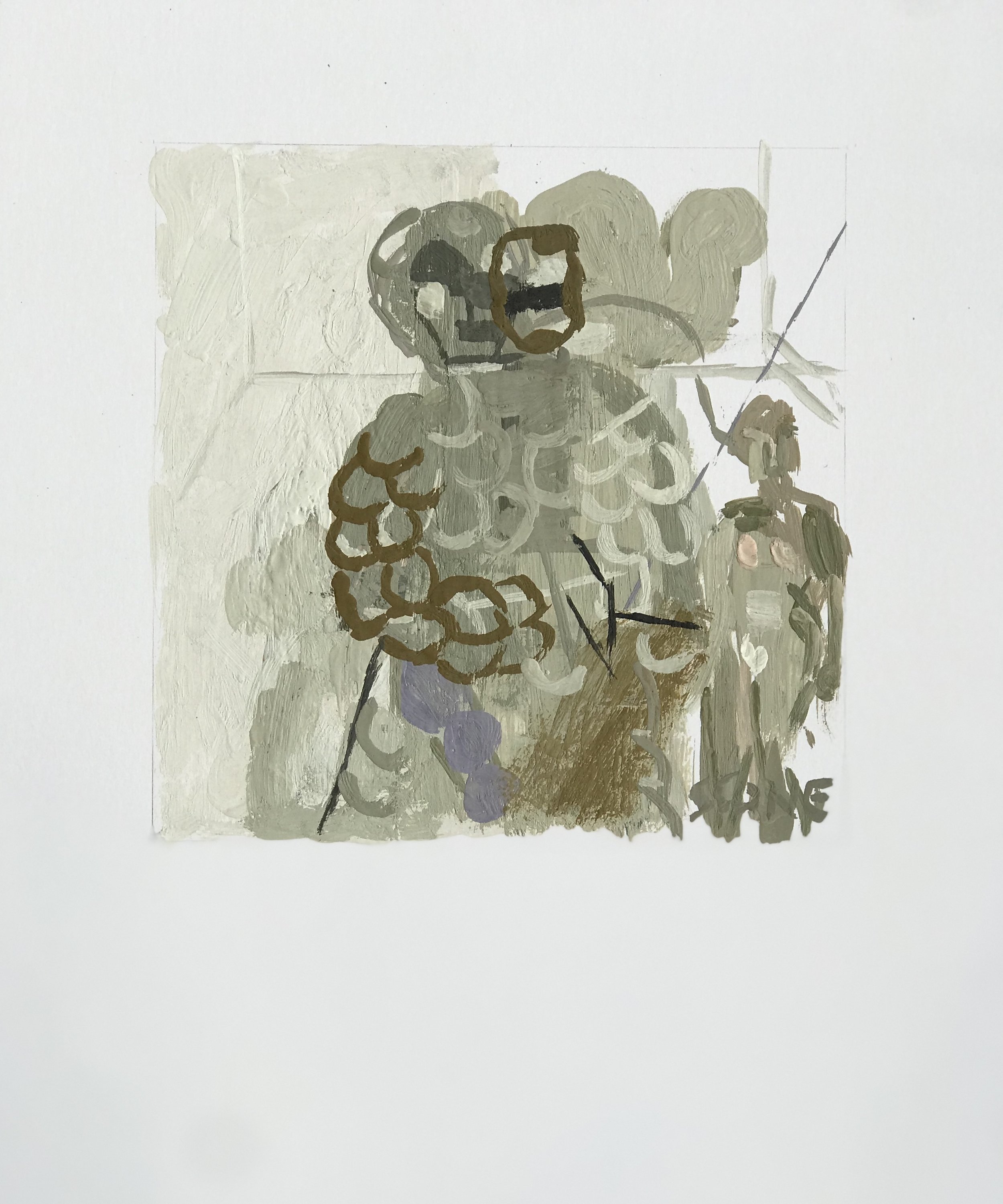 Simon Stone, The Sleve, Encaustic on Card