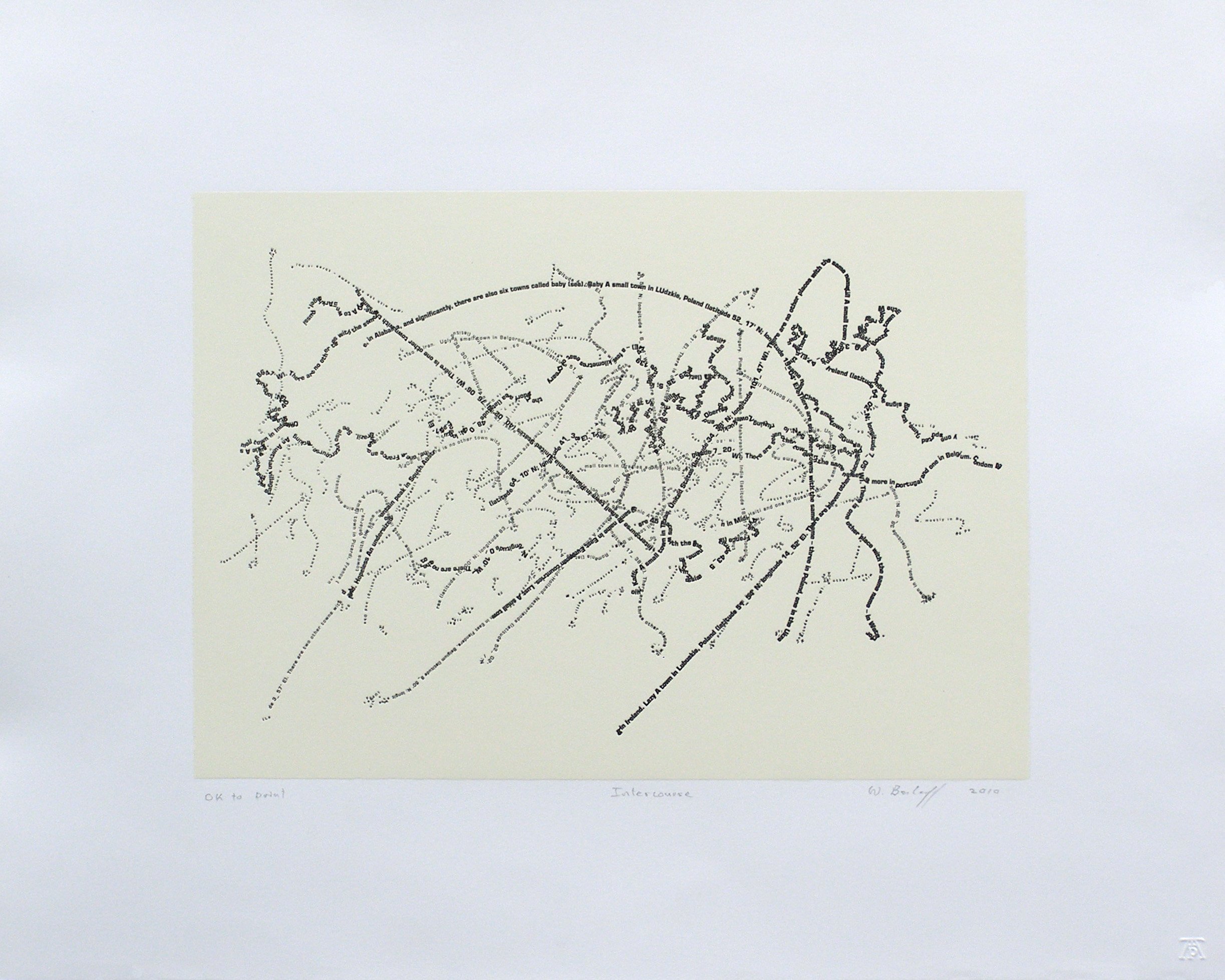 Willem Boshoff Intercourse Chine collé letterpress 29. edof35