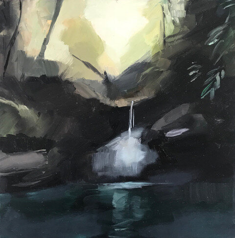 Grotto 1 Study, Oil on Board