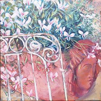 Chair-and-Pelargoniums