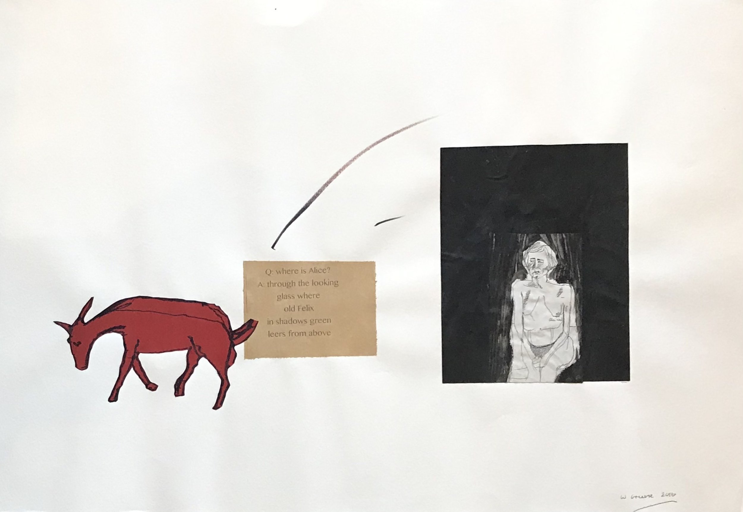 Wilma Cruise, Diary Page, Alice Neel, 2016, Collage &  on Paper